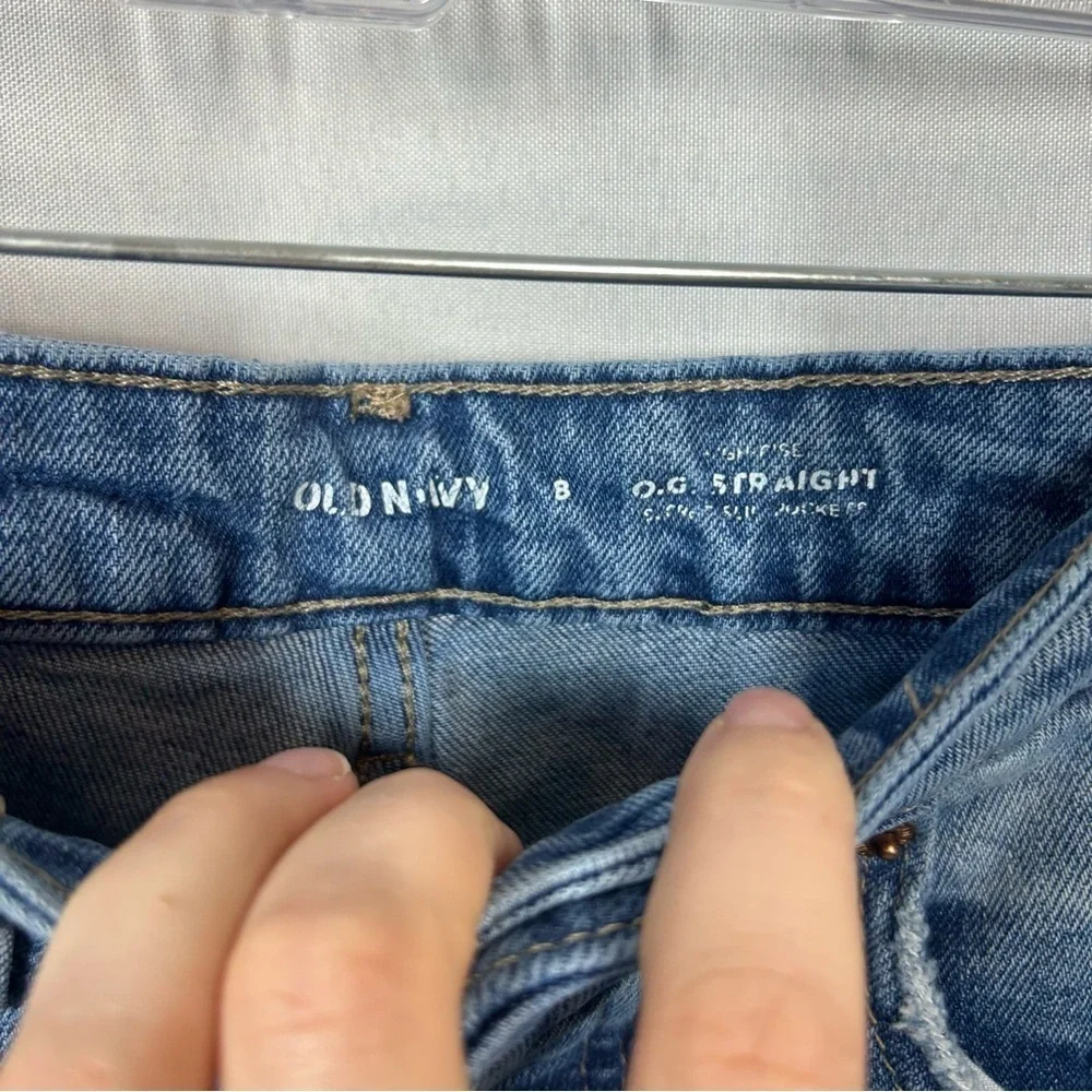 Old Navy | High Rise OG Straight Leg Distressed Jeans Women’s Size 8 - Picture 8 of 12